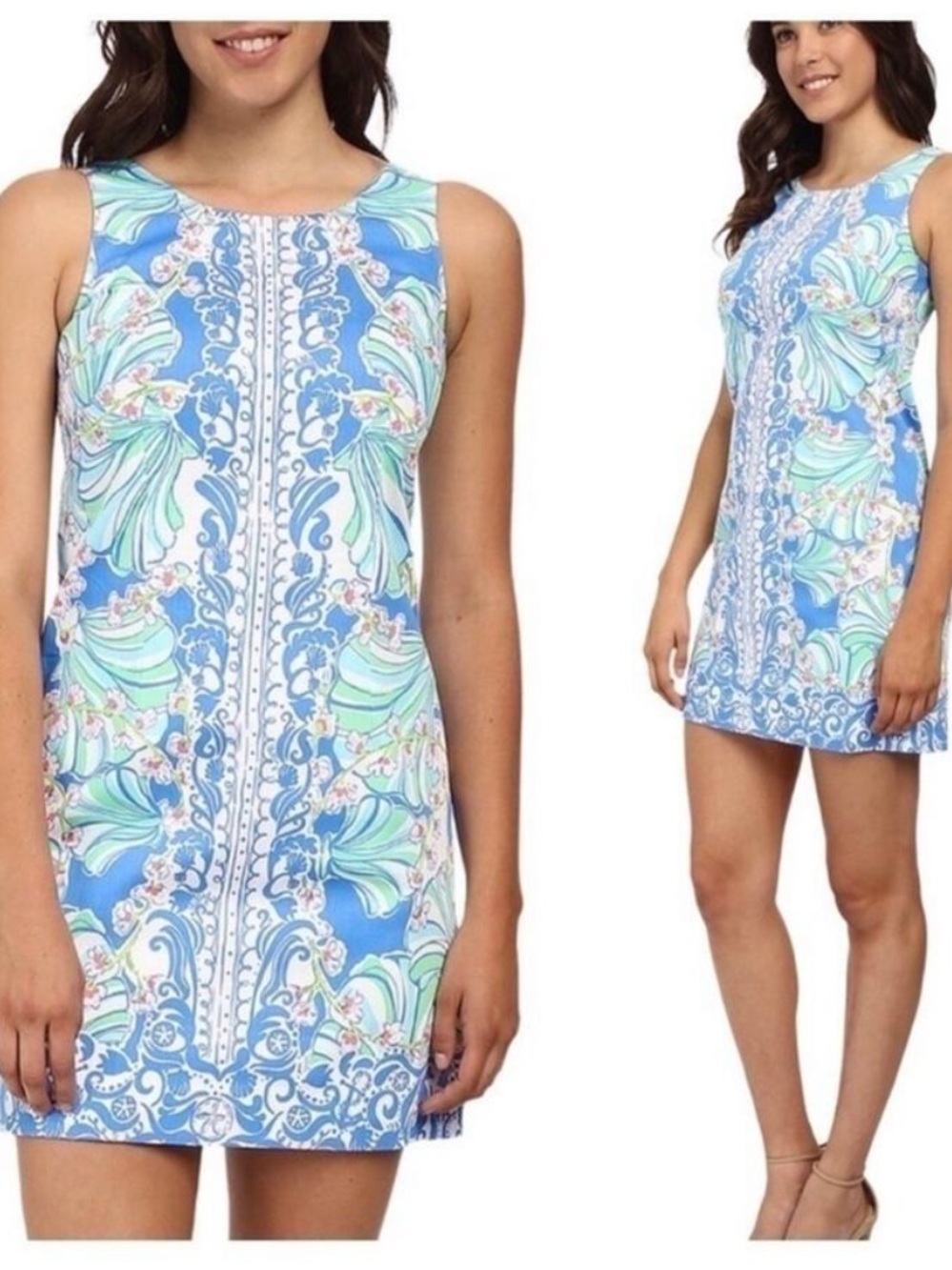 Lilly Pulitzer Cathy Shift in Bay Blue Coasting Engineered Shell